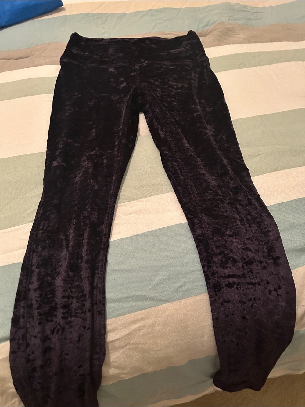 lululemon athletica Black Crushed Velvet Leggings